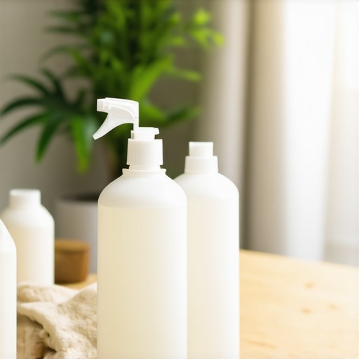 Home interior with natural cleaning products