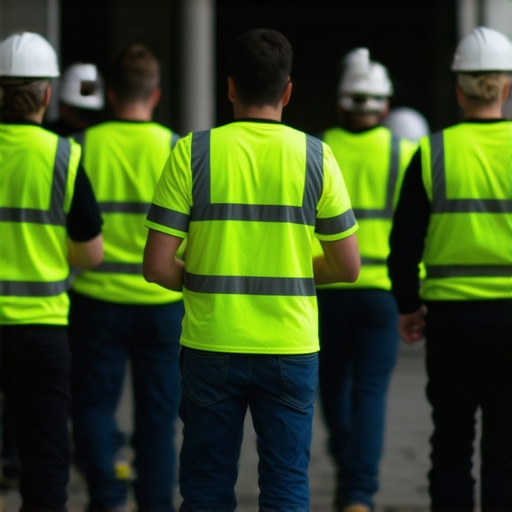 Cleaning team with equipment removing dust and debris after renovation