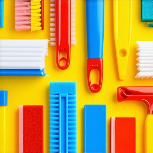 Professional cleaning tools for post-renovation Cleaning tools and supplies used for thorough post-renovation cleaning