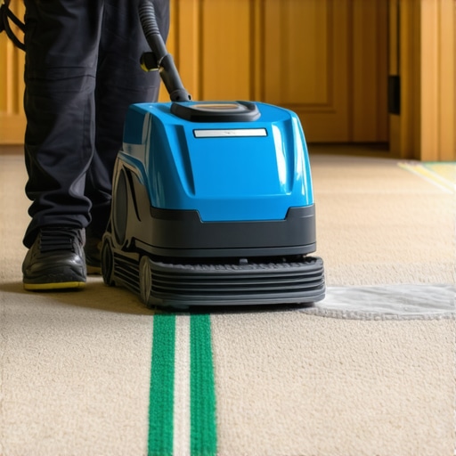 Advanced ultrasonic device cleaning a carpet during restoration