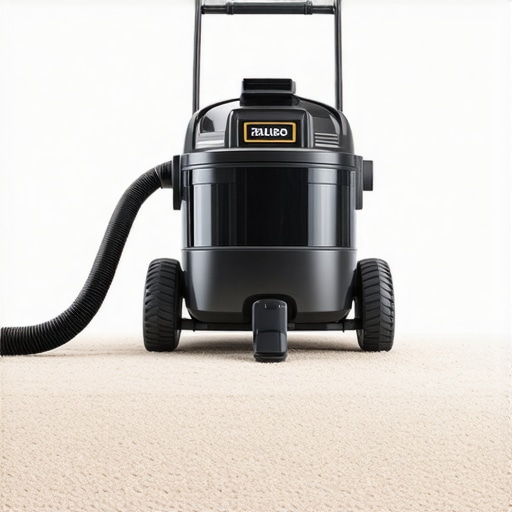 A professional-grade portable carpet extractor cleaning a carpet in a post-renovation home.