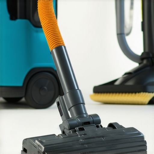 Professional HEPA vacuum and microfiber cloth cleaning a surface after construction.