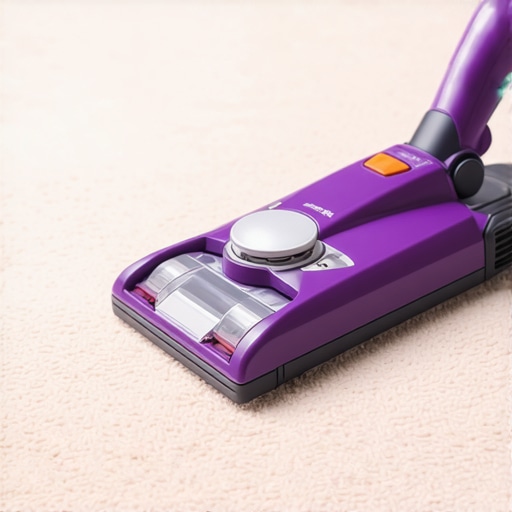 A cordless handheld vacuum cleaner effectively cleaning a plush carpet in a home setting