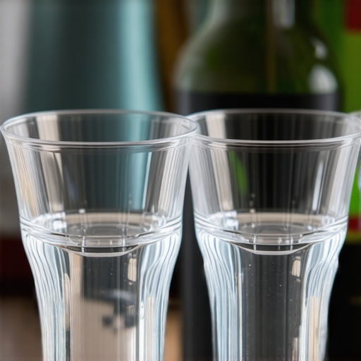 Sparkling clean glasses after using vinegar and baking soda cleaning method