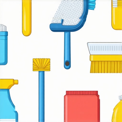 Diagram showing correct and incorrect house cleaning methods with tools and surfaces