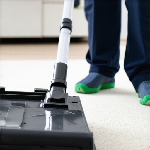 Professional carpet cleaning with eco-friendly products and proper ventilation