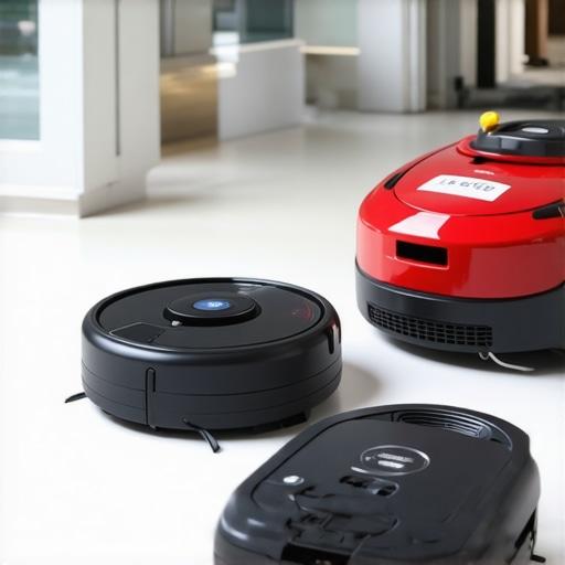 Various advanced cleaning tools ready for use in a contemporary household