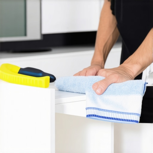 How to clear construction grit from hidden hinges and drawer glides
