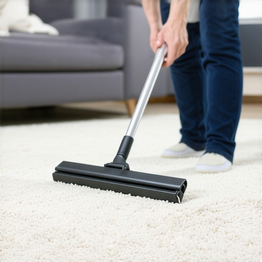 How to pull pet hair out of deep-pile rugs using a squeegee