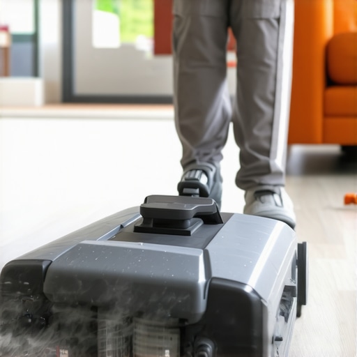 Professional Carpet Cleaning Equipment Advanced carpet steam cleaning device demonstrating deep cleaning process.