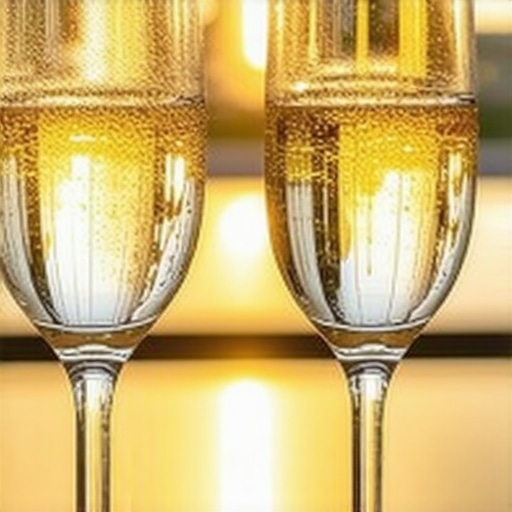 Shiny, spotless glassware with sunlight reflecting off the surfaces