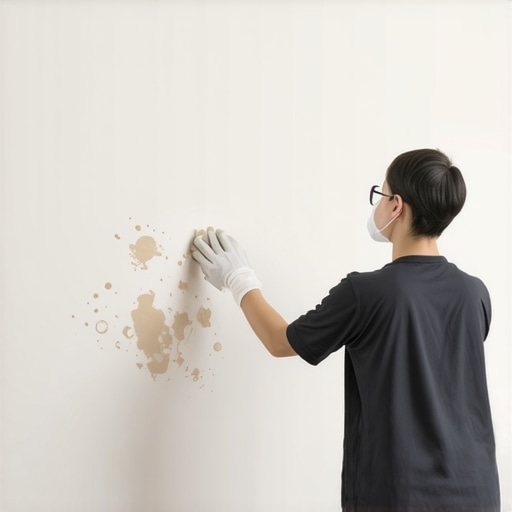 The best way to remove grease splatters from flat paint walls