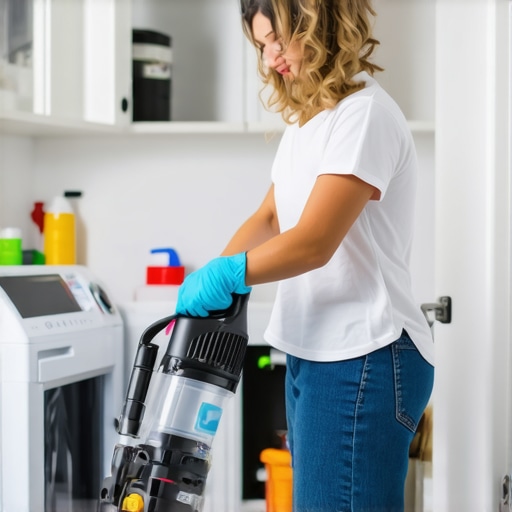 A person using advanced cleaning tools for home maintenance