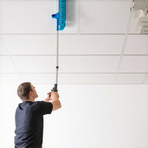 How to clear dust from acoustic ceiling tiles