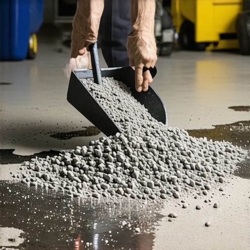 How to lift motor oil from garage floors using cat litter