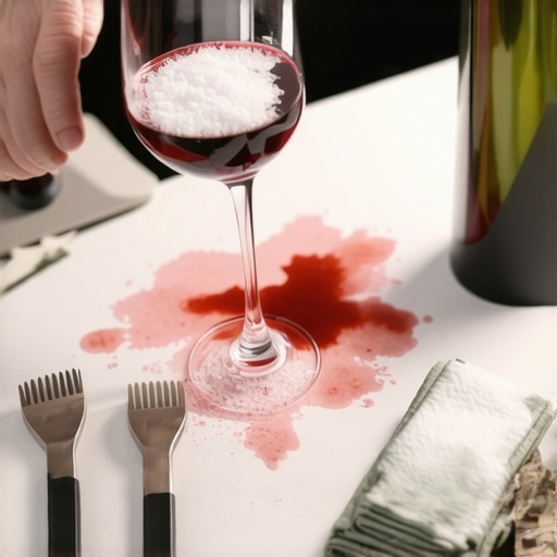 How to remove red wine stains using salt and soda