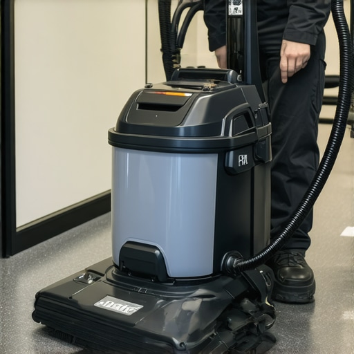 Professional Carpet Cleaning Equipment A state-of-the-art vacuum cleaner designed for deep carpet cleaning with a HEPA filter.