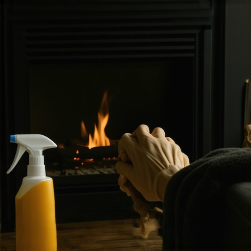 The best way to clean a fireplace glass door