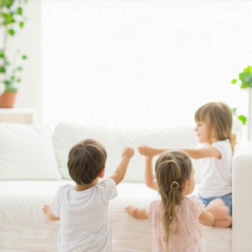 The secret to keeping a white couch clean with kids