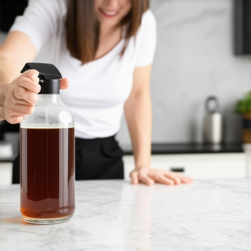 A simple vinegar-free solution for cleaning marble counters