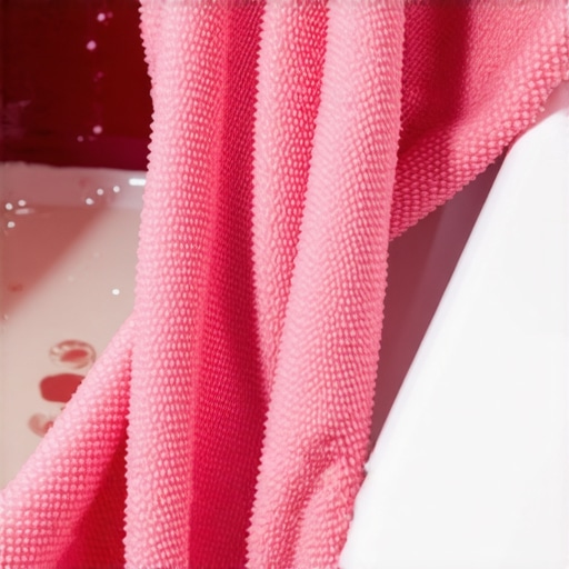 Microfiber cloths soaking in vinegar solution with a brush nearby