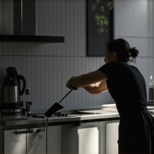 Cleaning the Area Under the Oven Without Moving It