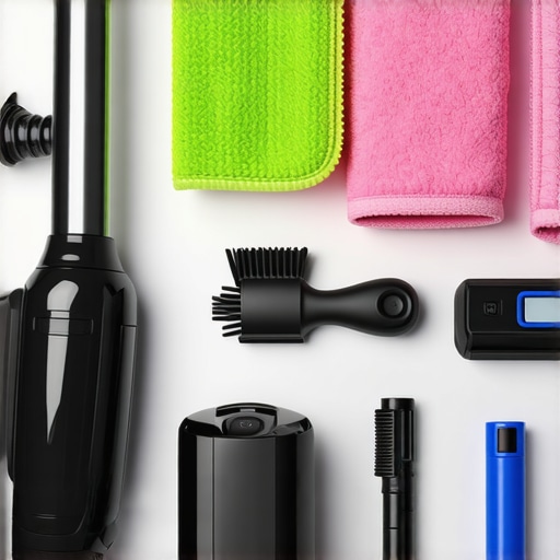 Collection of cleaning equipment suited for deep and regular home maintenance.