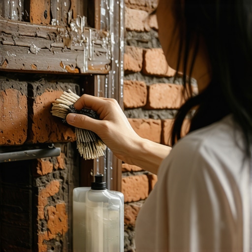 How to Scrub Soot Off Textured Brick Fireplaces