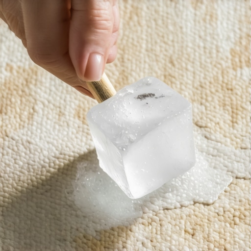 How to lift gum out of carpet using only an ice cube
