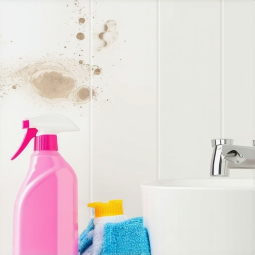 How to remove hairspray buildup from bathroom walls