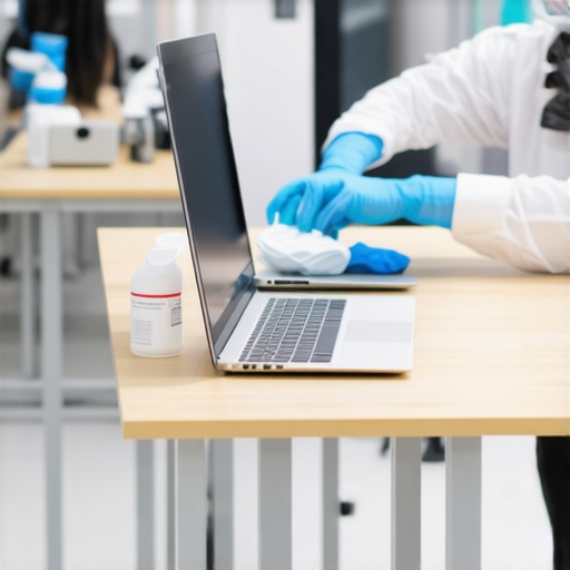 Sanitizing Office Desks After a Winter Flu Outbreak