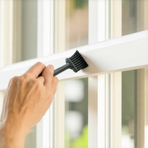 The Proper Way to Clean Window Tracks Using a Narrow Detail Brush