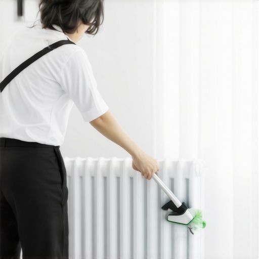 The best way to clean behind a heavy radiator without moving it