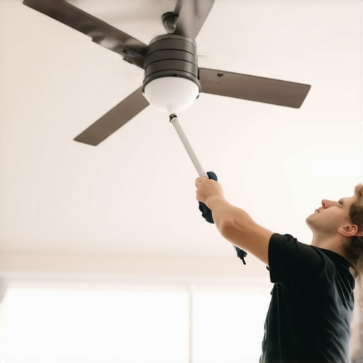 The simple trick to cleaning high ceiling fans without a ladder