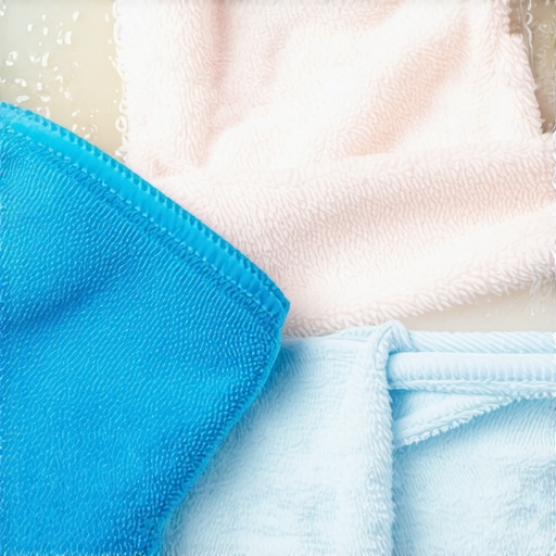Person rinsing microfiber cloths in a sink with vinegar solution for deep cleaning.