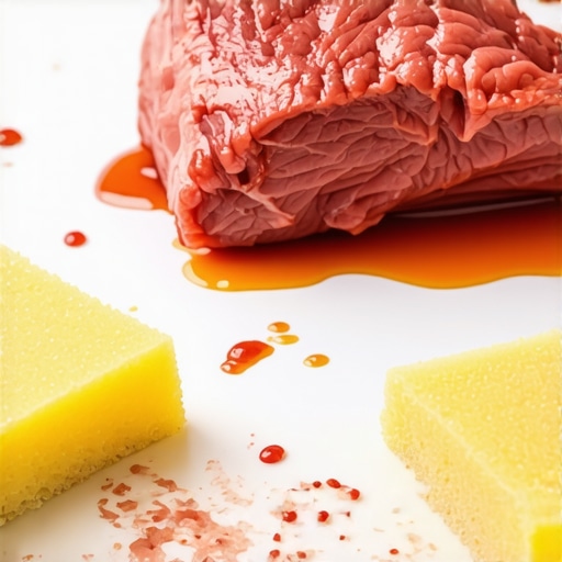 Why you should never use a sponge on a raw meat spill