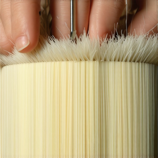 Close up of scissors cutting hair off a vacuum brush roll