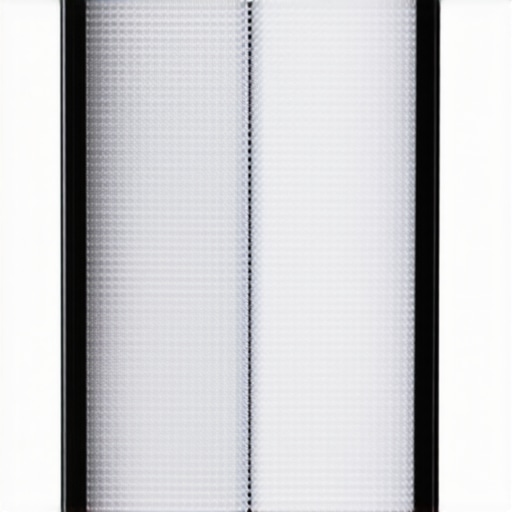 A close-up of a vacuum HEPA filter clogged with fine construction dust versus a clean filter.