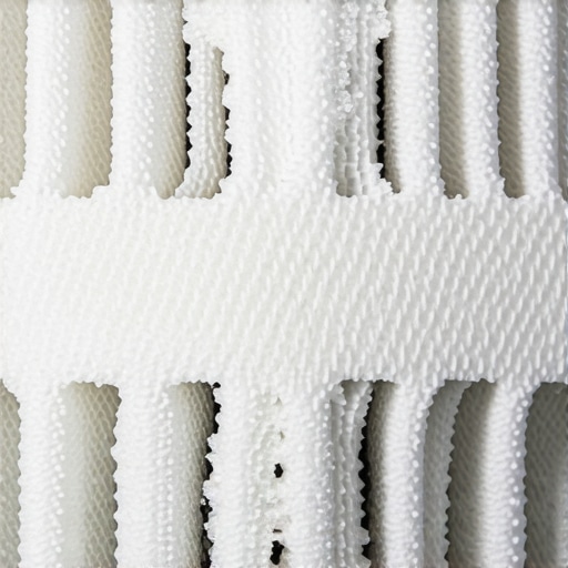 A close-up of a damaged and dusty vacuum filter filled with baking soda particles.