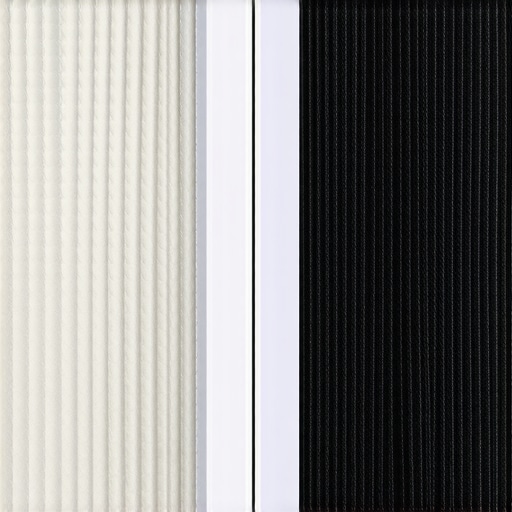 Close up of a dirty vs clean HEPA filter showing fine particle accumulation