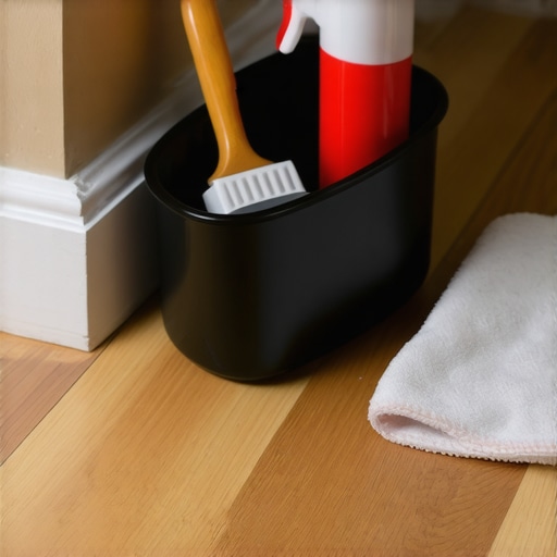Close up of a professional cleaning caddy with a suede eraser and detailing tools