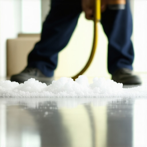 Professional cleaning showing clear floor finish