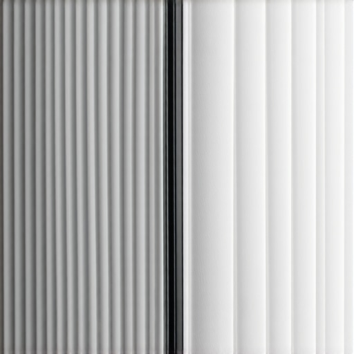 A comparison showing a dirty versus clean HEPA filter used for home maintenance.