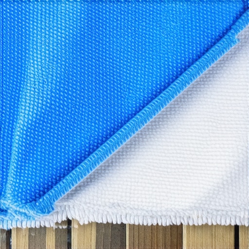 A side-by-side comparison of microfiber densities for floor cleaning showing the difference in fiber structure.