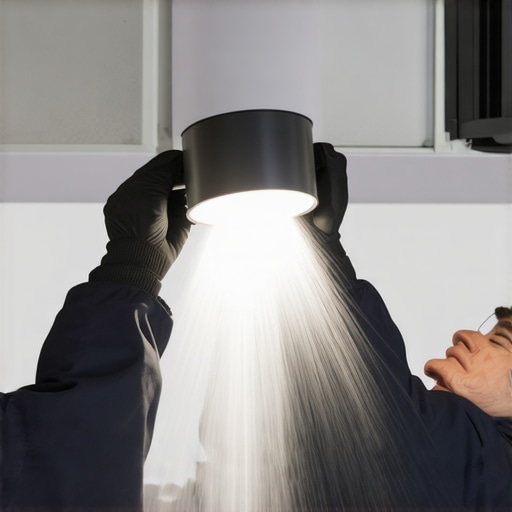 How to clear fine drywall dust from recessed lighting canisters