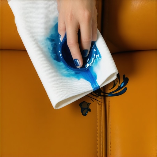 How to remove persistent ink stains from leather furniture