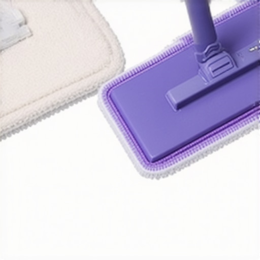 Comparison of a clean versus a mineral-clogged microfiber steam mop pad.
