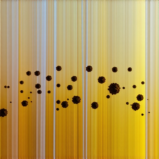 Microscopic view of fabric fibers with sticky detergent residue trapping dirt particles