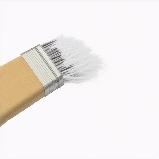 Using a paintbrush to remove drywall dust from window tracks