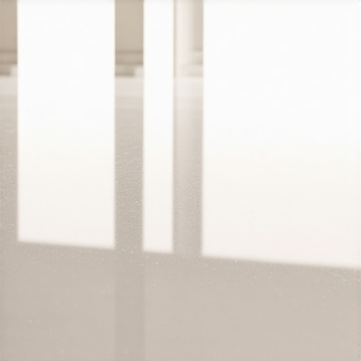 Close up of polished concrete showing the difference between a clean gloss and construction dust damage.